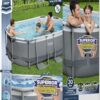 Bestway Oval Above Ground Pool Set (10′ x 6’7′′ x 33′′)| Includes Filter Pump & ChemConnect Dispenser