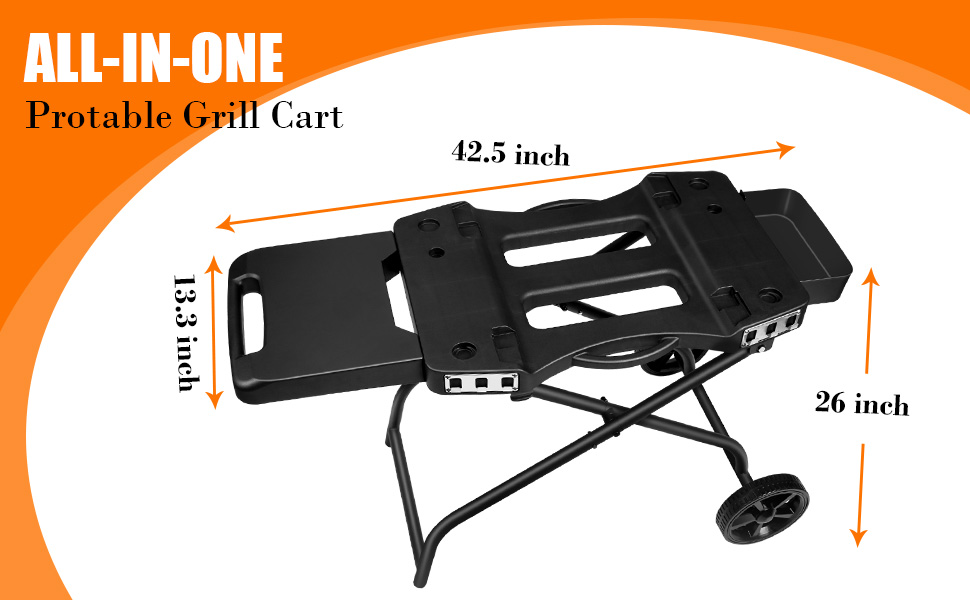 Grill Stand Grill Cart Collapsible Outdoor Grill Stand Fits for Ninja grill Blackstone 22 Griddle