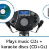 Portable WiFi Karaoke Machine for Adults – Black Pedestal with 7” Touchscreen, Built-In Speaker, Bluetooth, Recorder & 2 Wired Microphones