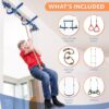6 Piece Indoor Doorway Gym Set for Kids �� Indoor Swing for Kids Includes Kids Swing Chair, Rings, Hanging Trapeze, Ladder, Swinging Rope & Pullup Bar