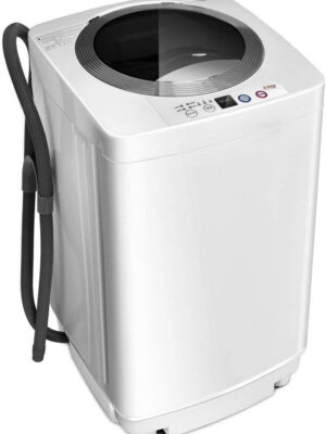 Portable Washing Machine, Full Automatic Washer and Dryer Combo, with Built-in Pump Drain 8 LBS Capacity Compact Laundry Washer Spin Dryer for Apartment RV Dorm