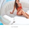 INTEX 58292EP Canopy Island Inflatable Pool Float: Comfortable Lounge Surface – Built-In Cup Holders – Detachable Sunshade – 440lb Max Weight Capacity – 78.5′′ x 59′′