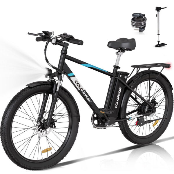 BK3M 500W Electric Bike, 26′′x3.0′′, 36V/15Ah, Shimano 7-Speed, Carbon Steel, IP54 Waterproof