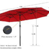 8 Pieces Patio Dining Set with Umbrella,Outdoor Furniture Set with 6 Sling Dining Swivel Chairs