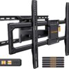 Perlegear UL-Listed Full Motion TV Wall Mount for 42–90 Inch TVs up to 150 lbs, Pre-Assembled TV Mount with Tool-Free Tilt, Swivel, Extension, Max VESA 600 x 400mm, 12′′/16′′/18′′/24′′ Wood Studs, PGLF16