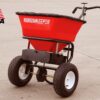 Buyers Products 3039632R Grounds Keeper Commercial Walk Behind Push Spreader, 100lb Capacity, For Salt, Ice & Snow Melt, Included Grate & Cover With Enclosed Gearbox for Protection