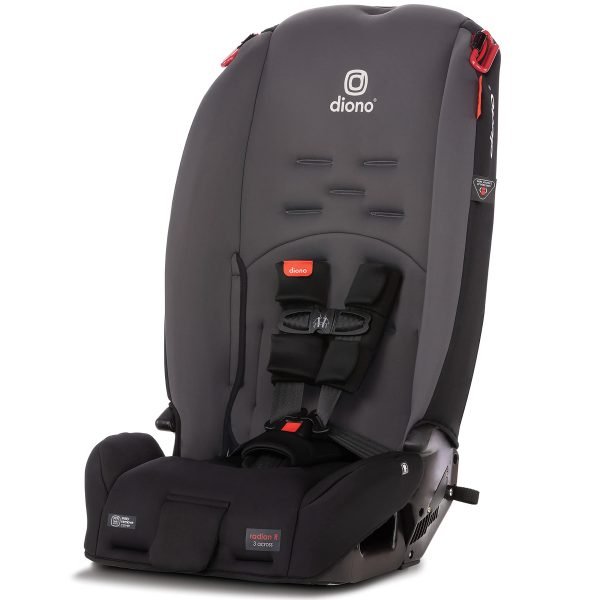 Diono Radian 3R, 3-in-1 Convertible Car Seat, Rear Facing Forward Facing, 10 Years 1 Car Seat, Slim Fit 3 Across, Gray Slate