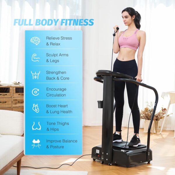 e3981e0b8d61458d99e11c0577010c02 Whole Body Vibration Plate, 500W Vibration Plate Exercise Machine with 99 Levels 3 Preset Modes & 2 Resistance Bands, Training Fitness Vibration Platform Machine for Home Gym with 330lb Capacity