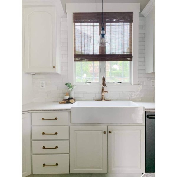 e3a6b770ea594c3899da6f4c18a14f6f SINKOLOGY Josephine 34 in. 1-Hole Quick-Fit Farmhouse Apron Front Drop-in Single Bowl Crisp White Fireclay Kitchen Sink