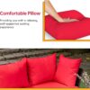 Patio Furniture Set 4 Pieces Outdoor Rattan Chair Wicker Sofa Garden Conversation Bistro Sets for Yard (Brown)