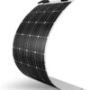 160 Watt 12 Volt Extremely Flexible Monocrystalline Solar Panel – Ultra Lightweight, Ultra Thin, Up to 248 Degree Arc, for RV, Boats, Roofs, Uneven Surfaces