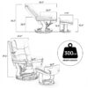 Multi-Position Recliner and Curved Ottoman with Swivel Base