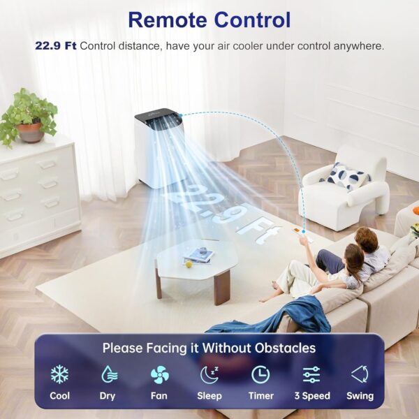 e441b477013449c2aa88c3ea2544733b 14000 BTU Portable Air Conditioners with Remote Control, 3-in-1 Free Standing Cooling AC Unit with Fan & Dehumidifier, Cools Room up to 700 sq.ft, Smart/Sleep Mode,3 Speed,Auto Swing,24H Timer