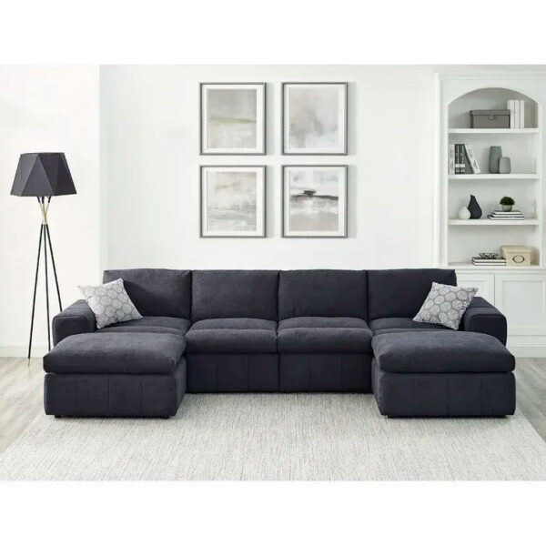 e48bb1416c6c43fc916d1b31c72ce07c 134′′ Wide Reversible Modular Sectional with Ottoman