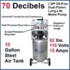 California Air Tools 10020C 10 Gal. 2.0 HP Ultra Quiet and Oil-Free Electric Air Compressor