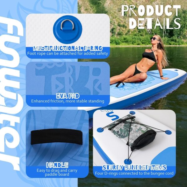 e4a9c43ada9d437f9e006db6c30add6f FunWater Inflatable Ultra-Light Stand Up Paddle Board for All Skill Levels with Premium SUP Paddleboard Accessories,Non-Slip Comfort Deck for Youth & Adults