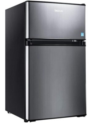 Mini Fridge with Freezer, 3.1 Cu.Ft Small Refrigerator, Compact Refrigerator with LED Light