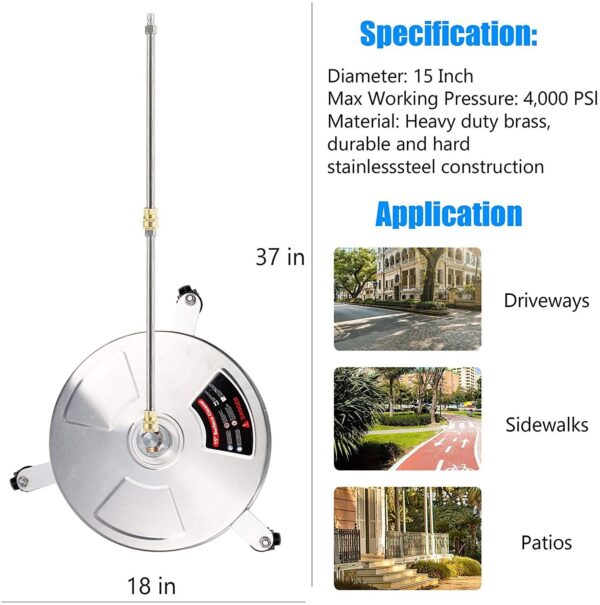 e4eb5172de4d4d85a03db01bdf2e0525 Stainless Steel Housing 1 4 Quick Connector, Power Washer Attachment with 2 Extension Wand, 2 Replacement Nozzles