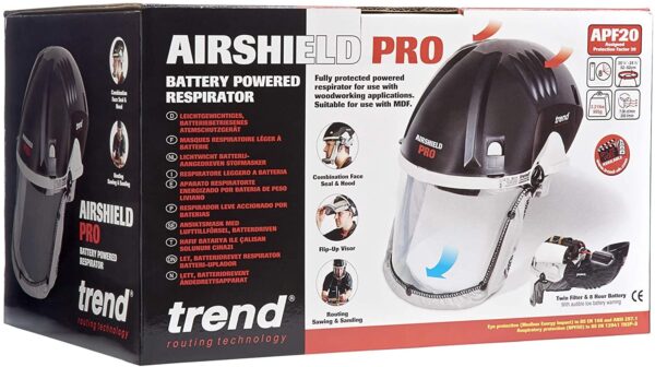 AIR/PRO Respirator and Face Shield Protection, Black, 230V