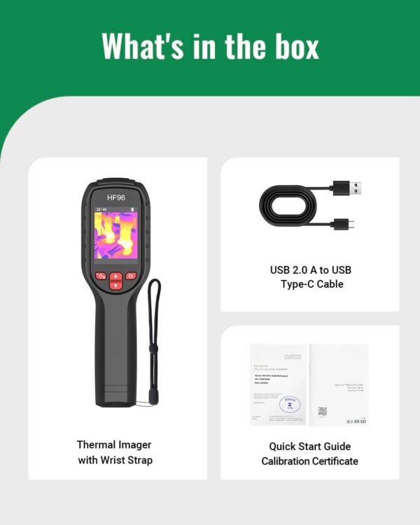 e5932ff94f1545f6bdac616f4135dcb9 Thermal Camera, Super Resolution 240 x 240, Thermal Imaging Camera with Laser Pointer, 96 x 96 IR Resolution, 25 HZ Infrared Camera,-4°F to 1022°F, 50°FOV, 8h Battery Life Thermal Imager