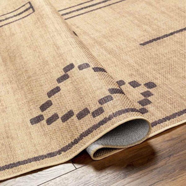 Brown Rectangular Washable Rug