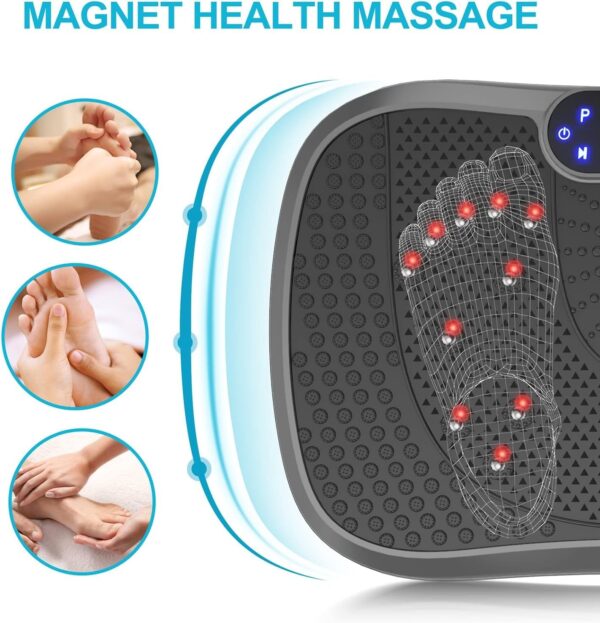 e647dfaad1bb4f80996b0f8a763d4317 Vibration Plate Fitness Platform Exercise Machine Vibrating Lymphatic Drainage Shaking Full Body Shaker Workout Vibrate Stand Shake Board Sport Gym for Weight Loss Fat Burner for Women Men