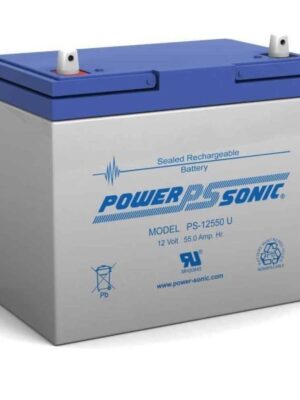 Power-Sonic PS-12550 12-Volt 55 Ah Sealed Lead Acid (SLA) Rechargeable Battery