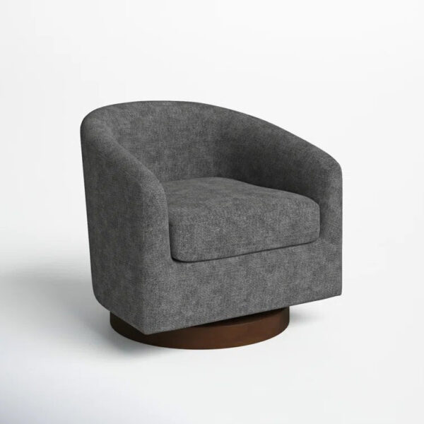 e6741e352aa544c5a70627cec2320d57 Upholstered Swivel Barrel Chair
