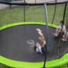 JUMPZYLLA Trampoline 8FT 10FT 12FT 14FT 15FT 16FT Trampoline with Enclosure – Recreational Trampolines with Ladder and AntiRust Coating, ASTM Approval Outdoor Trampoline for Kids