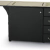 Sewing Cabinet for Sturdy Sewing, Cutting, Quilting, and Crafting with Storage and Airlift, Black Finish