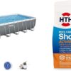 Bestway Oval Above Ground Pool Set (10′ x 6’7′′ x 33′′)| Includes Filter Pump & ChemConnect Dispenser