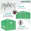 EAGLE PEAK 6×4 Portable Walk-in Greenhouse, Pop-up Indoor Outdoor Garden Green House, Zippered Door and Windows, PE Cover, White