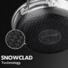 SNOWCLAD Pots and Pans set non stick, 10 pcs Hybrid Stainless Steel Cookware Sets, non stick Frying Pans