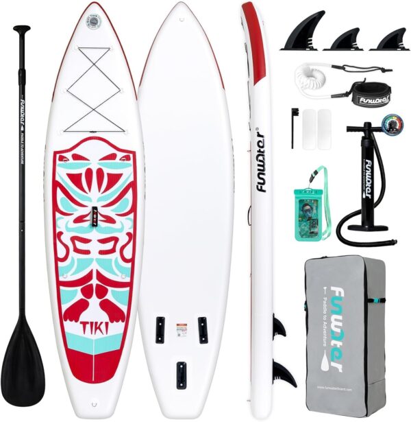 e729f28c2b3944a99887a3035a5aa839 FunWater Inflatable Ultra-Light Stand Up Paddle Board for All Skill Levels with Premium SUP Paddleboard Accessories,Non-Slip Comfort Deck for Youth & Adults