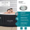 Bestway SaluSpa Miami EnergySense AirJet Inflatable Hot Tub Spa (71′′ x 26′′) | Portable Hot Tub with 2 Covers (1 Energy-Efficient Thermal Cover and 1 Standard Cover) | Fits Up to 2-4 Persons | Black
