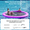 Round Inflatable Floating Dock, Sunchill Float Ring, Hammock Tanning Pool with 4in Woven Fabric, Manual Pump for 1-2 Min Quick Inflate/Deflate, Fits 2-8, Ideal for Lakes, Pools, Oceans