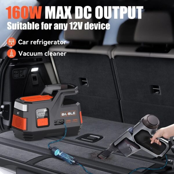 e7b03bdd400e4d4ab74af064ca6acfd9 Car Jump Starter with Air Compressor, 4500A Peak 26800mAh 12V Auto with 150PSI Tire Inflator(up to All Gas or 10.0L Diesel Engine)