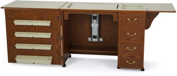 e7b6cfc79ca14ec3bb02ba48db3d6a5b 353 Norma Jean Sewing Cabinet for Sturdy Sewing, Cutting, Quilting, and Crafting with Storage and Airlift, Black Finish