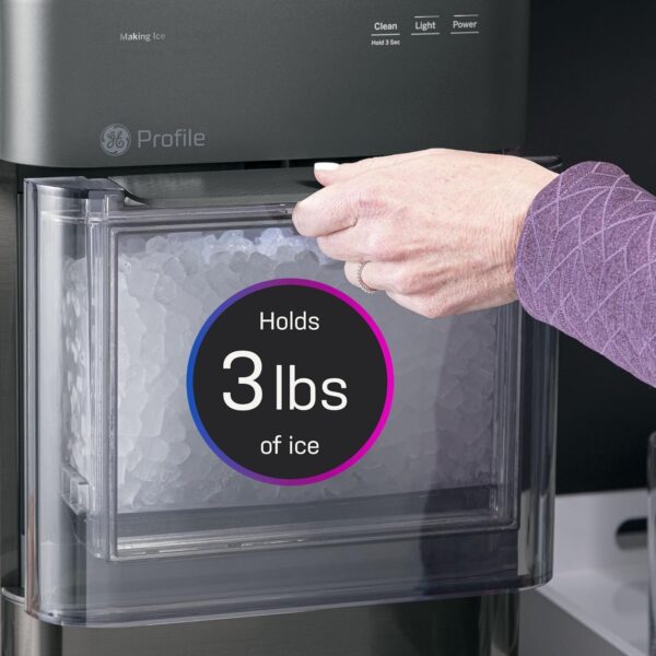 GE Profile Opal 2.0, pellet ice maker with WiFi and smart connectivity, chewable and breakable countertop ice maker, 38 pounds 24 hours