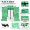 EAGLE PEAK 6×4 Portable Walk-in Greenhouse, Pop-up Indoor Outdoor Garden Green House, Zippered Door and Windows, PE Cover, White
