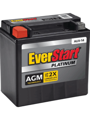 EverStart Platinum BOXED AGM Battery, Group Size AUX 14 12 Volt, 200 CCA