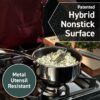HexClad Hybrid Nonstick 6-Piece Pot Set with 2 Silicone Trivets, 2, 3, and 8-Quart Pots with Tempered Glass Lids, Stay-Cool Handles, Dishwasher-Friendly, Induction-Ready, Compatible with All Cooktops