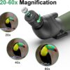 Gosky Updated 20-60×85 Dual Focusing Spotting Scopes with Tripod, Carrying Bag and Quick Phone Holder – BAK4 High Definition Waterproof Spotter Scope for Bird Watching Wildlife Scenery