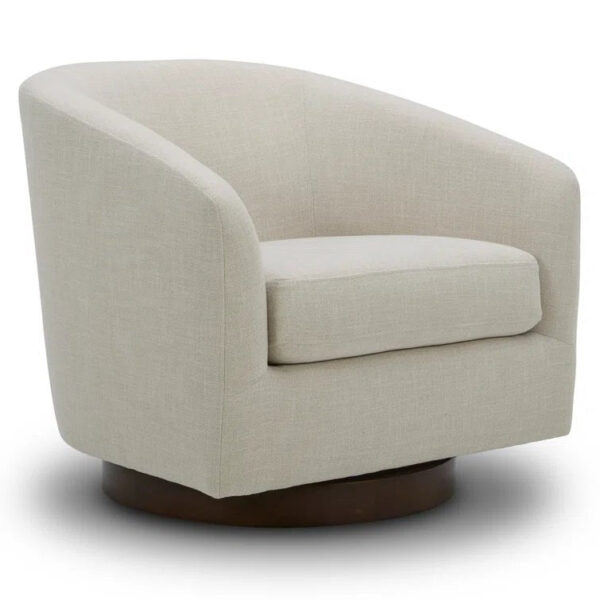 e837ecfc4f0845eda9e6e825ff6d3650 Upholstered Swivel Barrel Chair