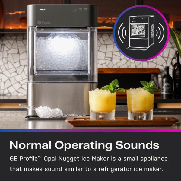 GE Profile Opal 2.0, pellet ice maker with WiFi and smart connectivity, chewable and breakable countertop ice maker, 38 pounds 24 hours