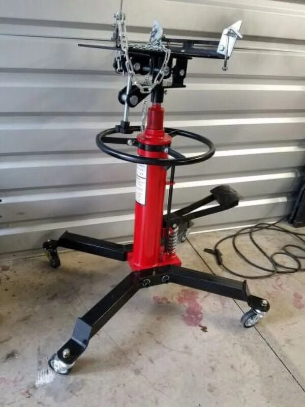 e8af1f04108d44a58eb4596fe3c517ba Hydraulic Car Transmission Jack Vertical Lift,1660 Pounds,360掳Rotating Wheel Lift,Red