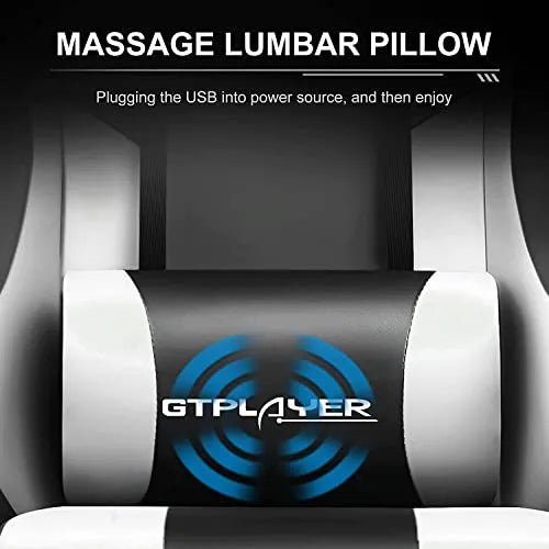 Gaming Chair, Computer Chair with Footrest and Lumbar Support, Height Adjustable