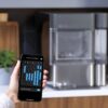 Countertop Nugget Ice Maker | Ice Machine with WiFi Connectivity | Smart Home Kitchen Essentials | Black Stainless
