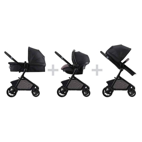 Pivot Modular Travel System with LiteMax Infant Car Seat with Anti-Rebound Bar (Desert Tan)