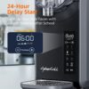 Slushie Machine,24-Hour Delay Start&Cold Retention, 68 oz Slushy Machine with Self-Cleaning Function, Frozen Drink Maker with 5 Preset Programs,Frozen Margaritas, Frappés, and More